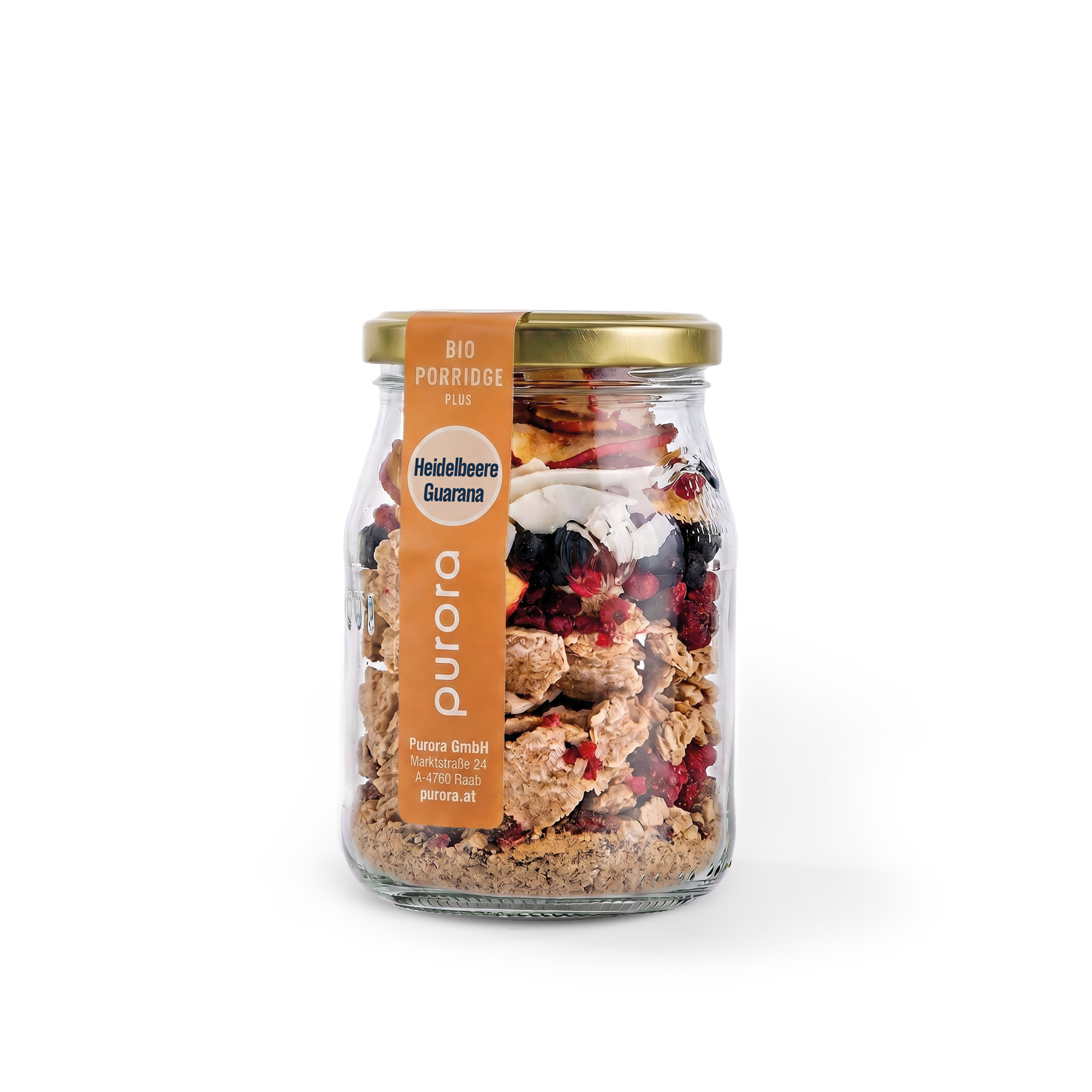 PORRIDGE PLUS - Wildheidelbeere, Apfel, Guarana