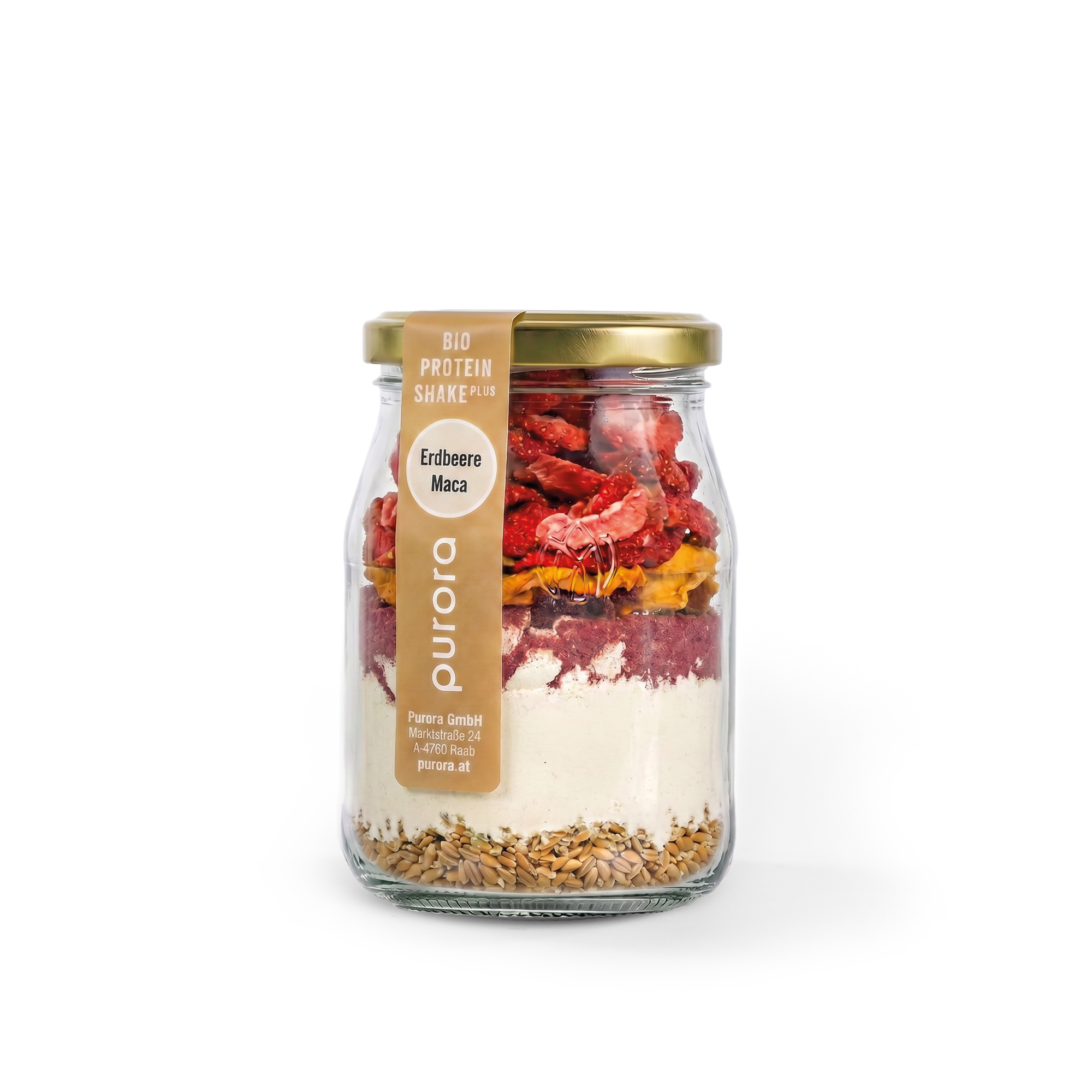 PROTEIN SHAKE PLUS - Erdbeere, Himbeere, Maca
