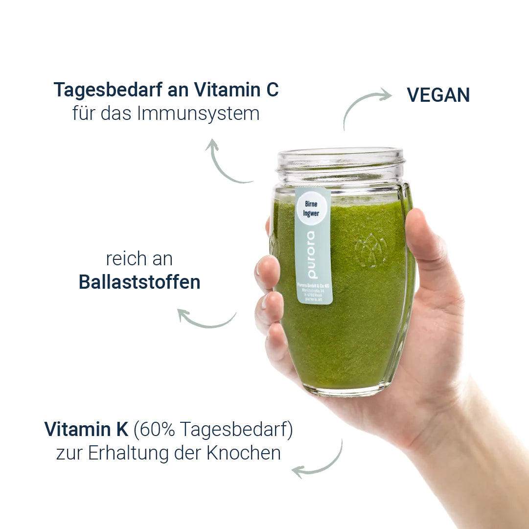 DTX SMOOTHIE PLUS - Birne, Spinat, Ingwer