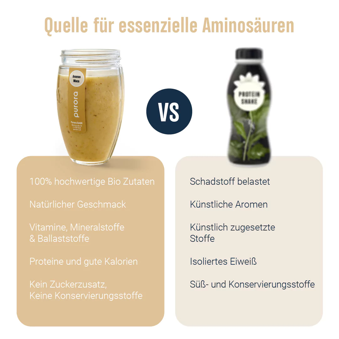 PROTEIN SHAKE PLUS - Ananas, Leinsamen, Maca